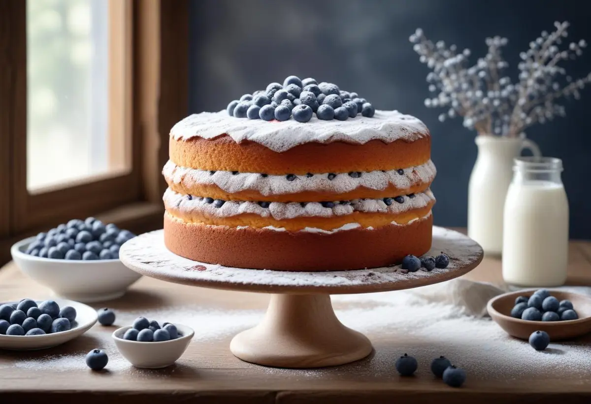 Glutenfri blåbärskaka