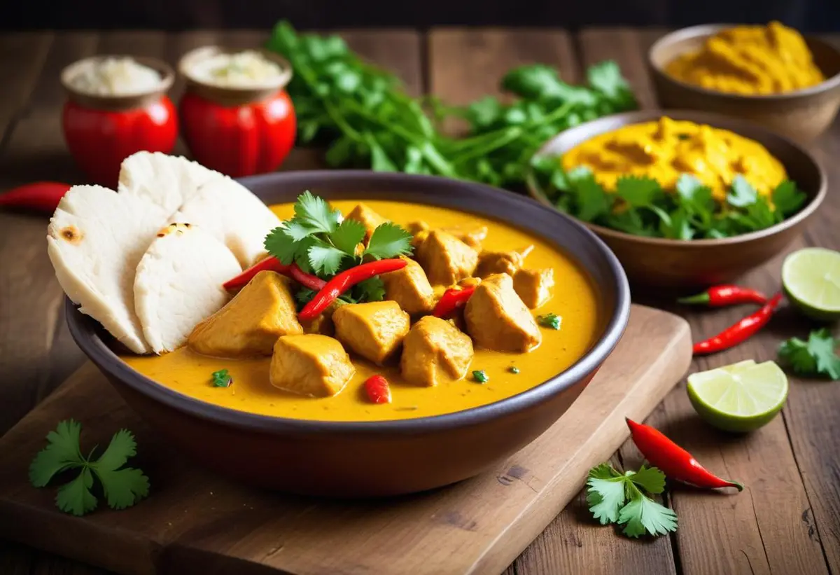 Kyckling curry illustration