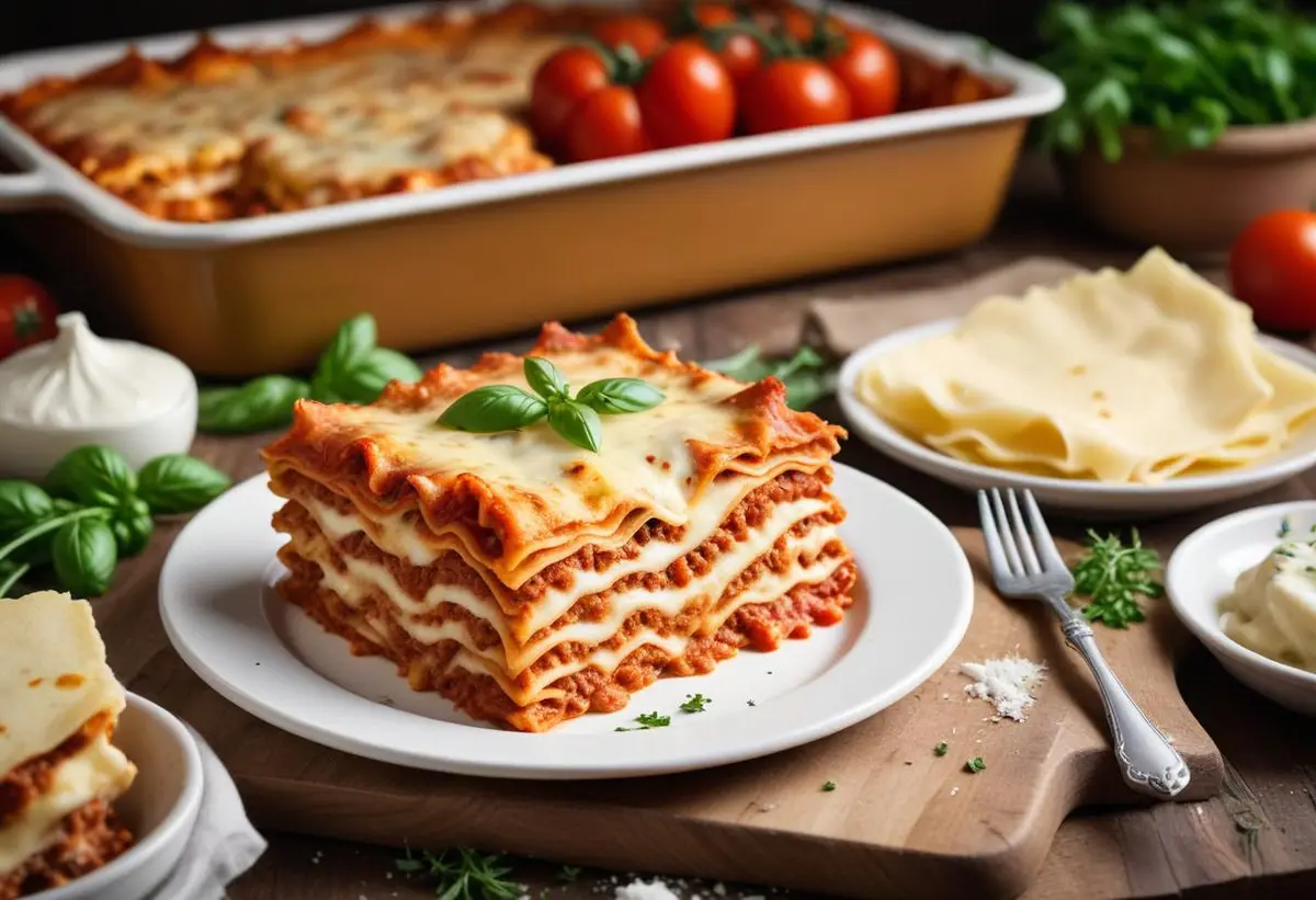Lasagne med kärlek illustration