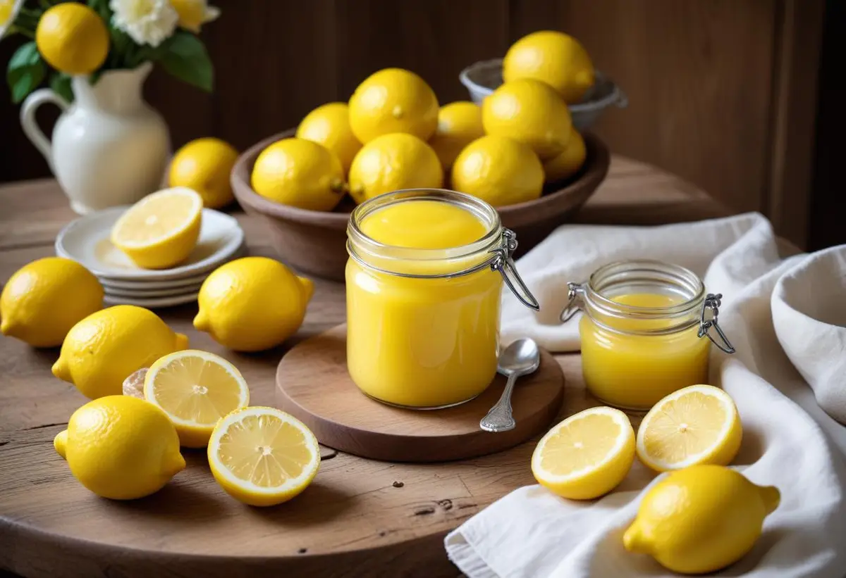 Lemon curd i glasburk
