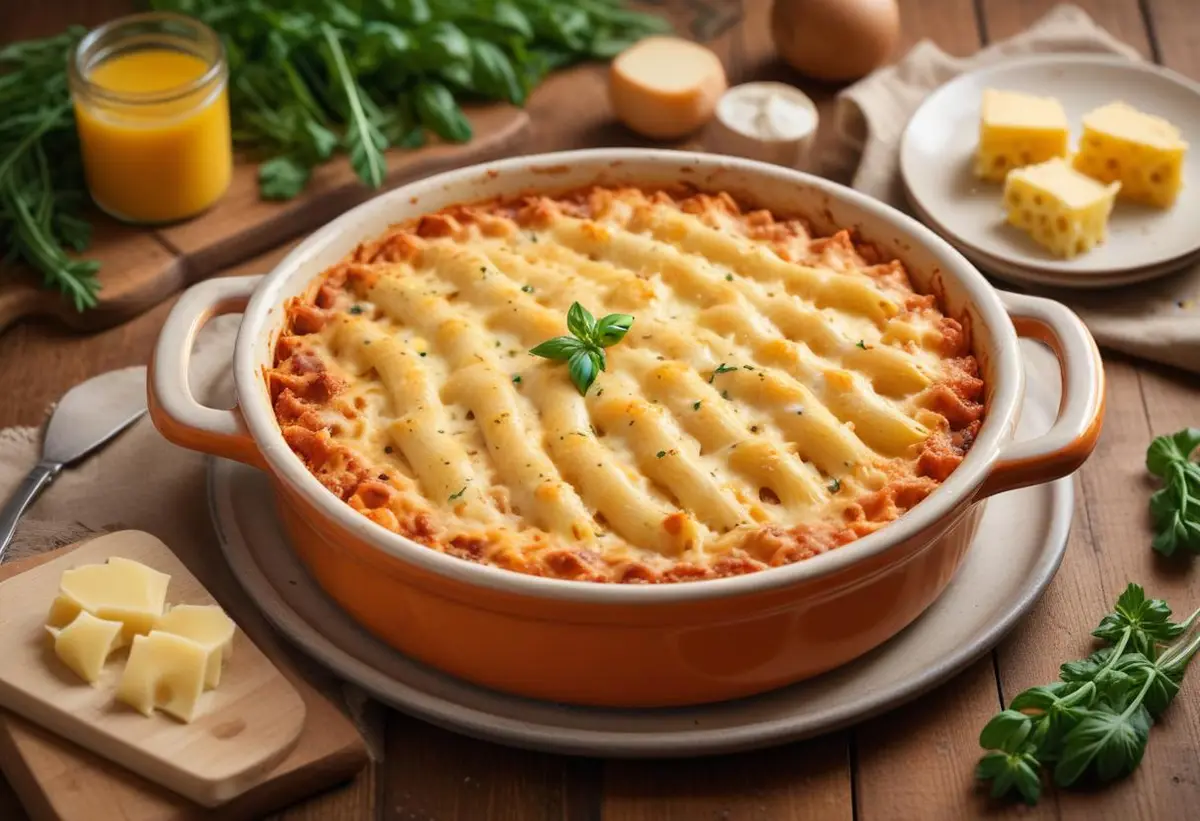 Pastagratäng med köttfärs och ost